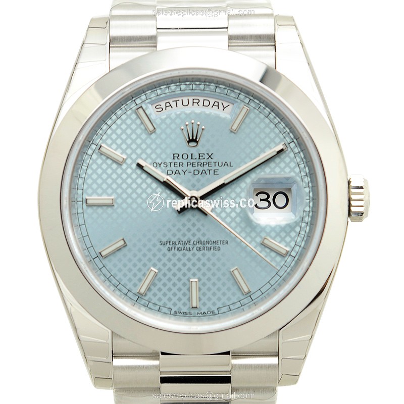 Rolex DAY-DATE Replica - Automatic - Blue Dial on Gold Strap